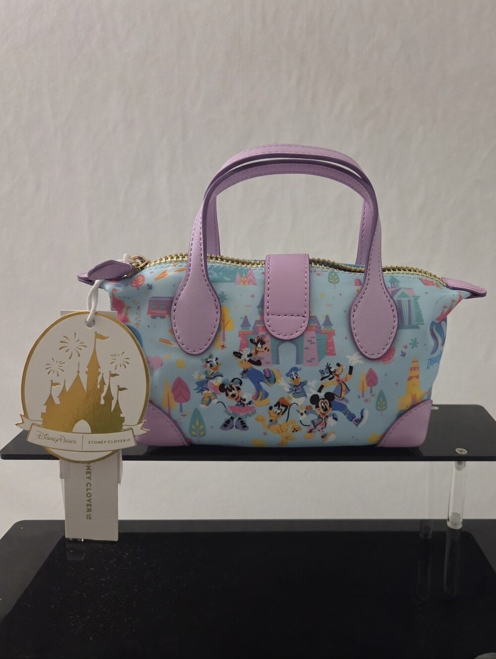 Stoney Clover Lane Disneyland 70th Anniversary Mini Blue Pouchette Crossbody Bag